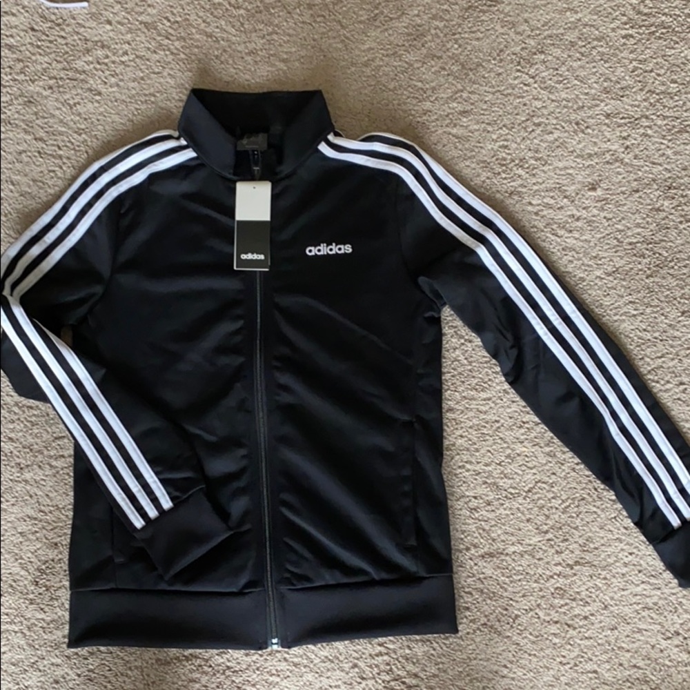 Adidas Black Tricot Warm Up Jacket